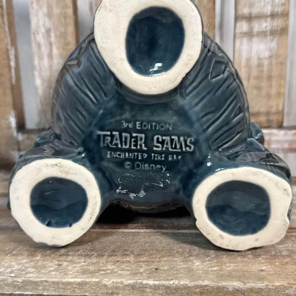 Disneyland Hotel Trader Sam’s Grog Grotto Enchanted Tiki Bar Bowl Blue W/ Stirs